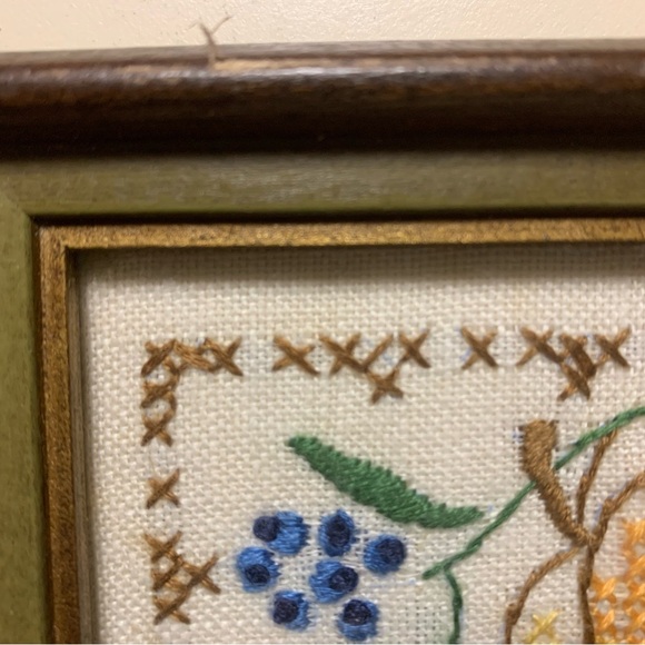 Vintage Framed Cross Stitch Reap Rich Harvests That Love Has Sown - Picture 10 of 12